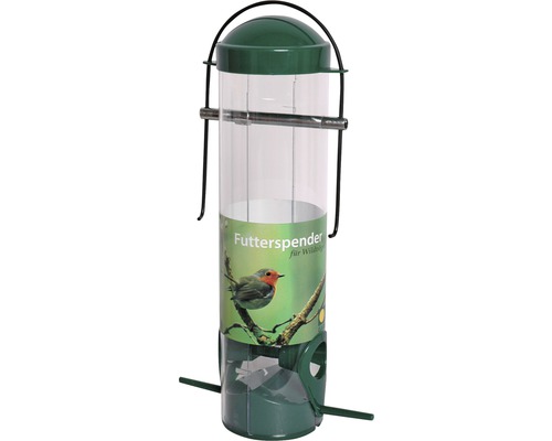 Vtáčie kŕmidlo automatické plastové zelené 7x23 cm