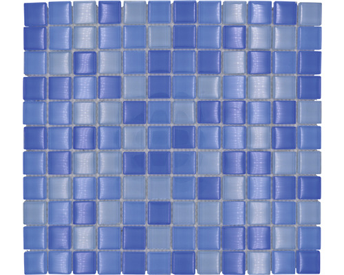 Sklenená mozaika XCM 8222 30,5x32,5 cm modrá-0