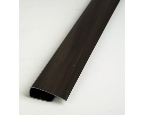 Profil pre plastové palubky začiatočný a koncový 3000 x 35 x 10 mm tmavé drevo