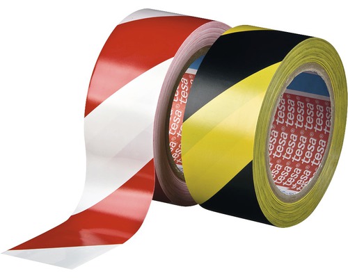 Výstražná páska tesa žltočierna 50 mm x 30 m