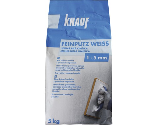 Štuková omietka KNAUF Feinputz univerzálna 5 kg biela