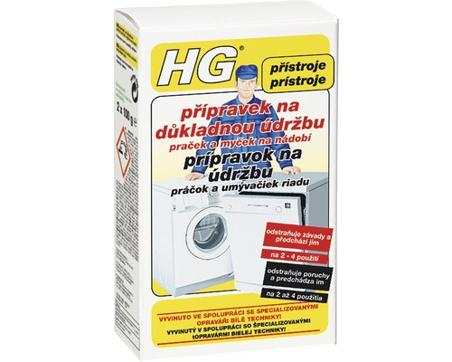 HG prípravok na dôkladnú údržbu práčok a umývačiek 200 ml