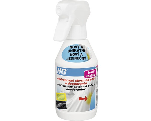 Odstraňovač škvŕn HG od potu a deodorantov 250 ml