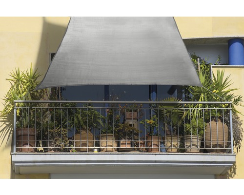 Balkónová slnečná plachta HDPE, šedá 2,7x1,4 m