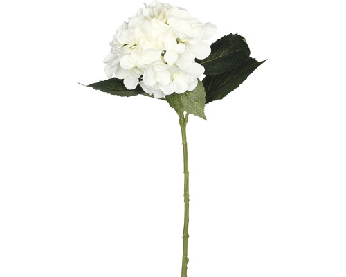 Umelá kvetina hortenzie biela 51 cm