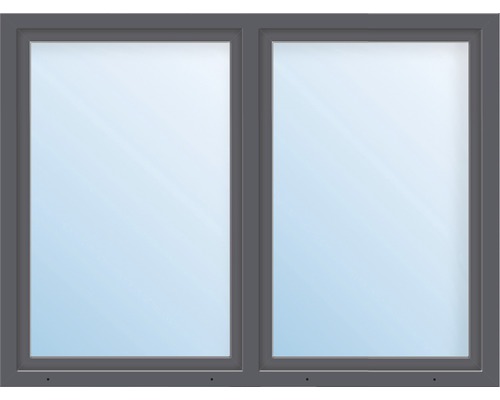 Plastové okno dvojkrídlové ARON Basic biele/antracit 1400 x 500 mm