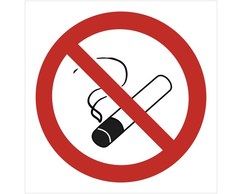 Samolepka 92x92 mm, Zákaz fajčenia - symbol