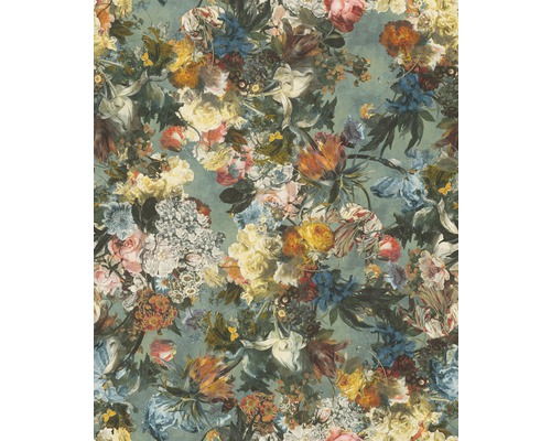 Vliesová tapeta 605655 Passepartout kvety modrá