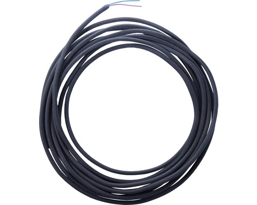 Textilný kábel H03VV-F 2x0,75 čierny, metrážový tovar