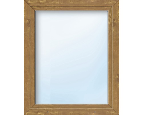 Plastové okno jednokrídlové ARON Basic biele/zlatý dub 550 x 850 mm DIN pravé