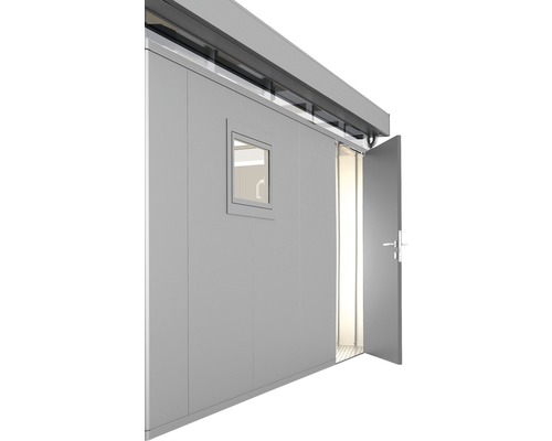 Prídavné dvere 95x200 cm pravé pre záhradné domčeky Biohort CasaNova strieborné metalické