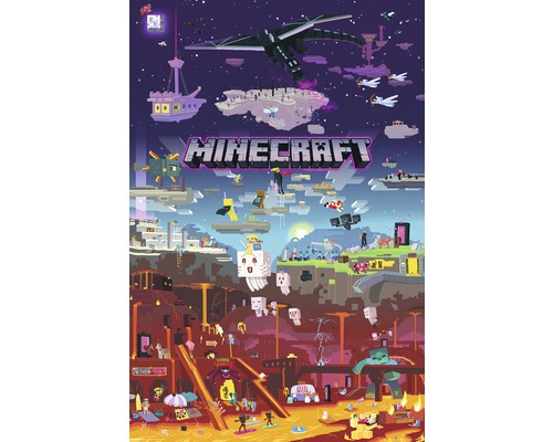 Plagát Maxi Minecraft - w.b. 61x91,5 cm