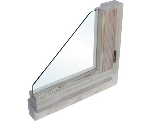 Drevené okno O1A jednoduché 90 x 90 cm pravé, borovica