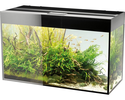 Akváriový set Aquael Glossy 100 Rect Black LED čierny 215 l