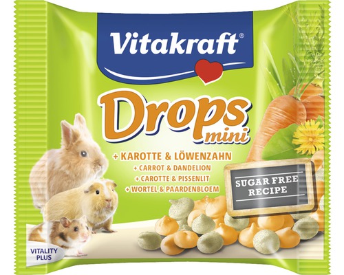 Maškrty pre králiky Vitakraft Happy Drops 40 g