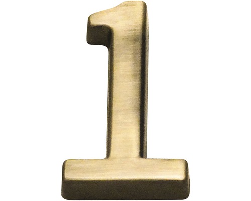 Domové číslo "1", bronz česaný, výška 5 cm