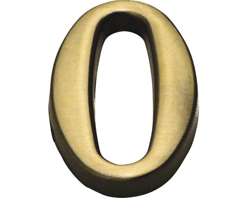 Domové číslo "0", bronz česaný, výška 10 cm