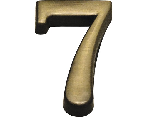 Domové číslo "7", bronz česaný, výška 10 cm