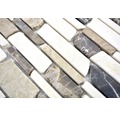 Mozaika z prírodného kameňa MOS Brick 295 27,5x30 cm béžová/hnedá