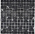 Sklenená mozaika WAVY 05 30x30 cm čierna