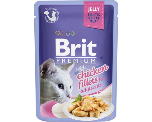 Kapsička pre mačky Brit Premium Chicken Fillets Jelly 85 g
