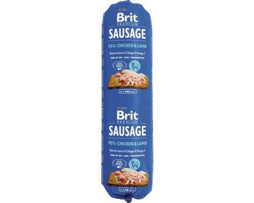 Maškrta pre psov Brit Premium Sausage Chicken & Lamb 800 g