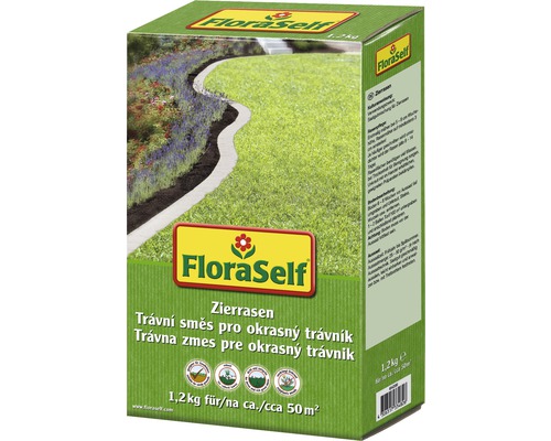 Trávna zmes FloraSelf pre okrasný trávnik 1,2 kg