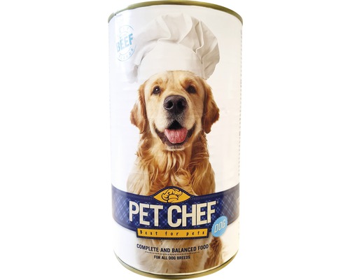 Konzerva pre psov Pet Chef hovädzie 1240 g