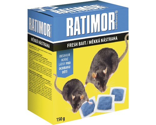 Mäkká nástraha na ničenie myší, potkanov a krýs RATIMOR 150 g