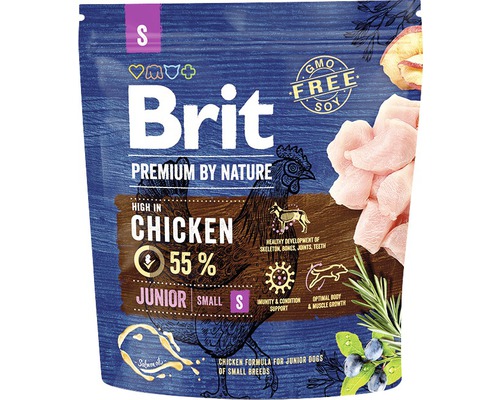 Granule pre psov Brit Premium by Nature Junior S 1 kg