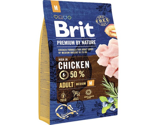 Granule pre psov Brit Premium by Nature Adult M 3 kg-0