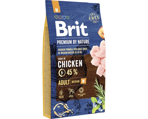 Granule pre psov Brit Premium by Nature Adult M 8 kg