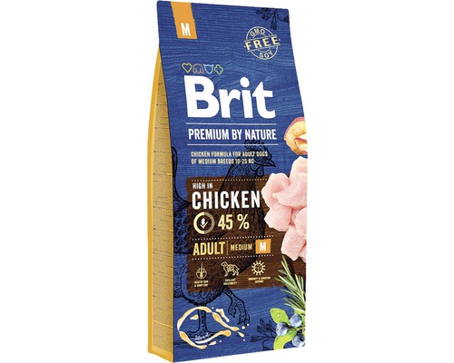 Granule pre psov Brit Premium by Nature Adult M 15 kg-0