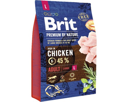 Granule pre psov Brit Premium by Nature Adult L 3 kg