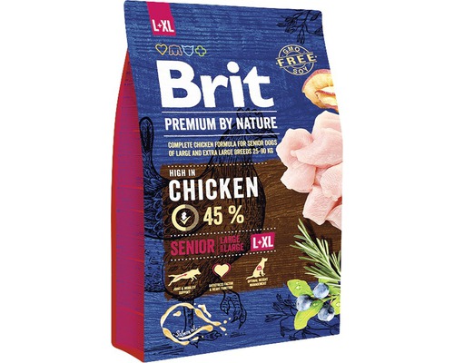Granule pre psov Brit Premium by Nature Senior L+XL 3 kg-0
