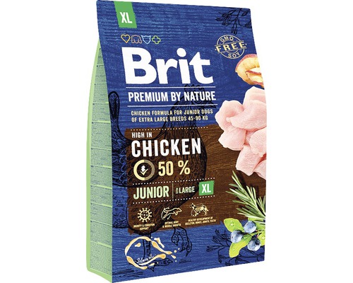 Granule pre psov Brit Premium by Nature Junior XL 3 kg