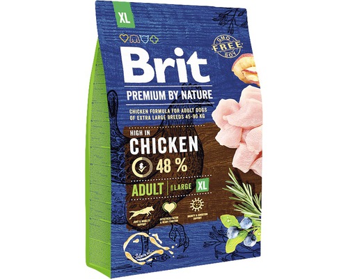 Granule pre psov Brit Premium by Nature Adult XL 3 kg