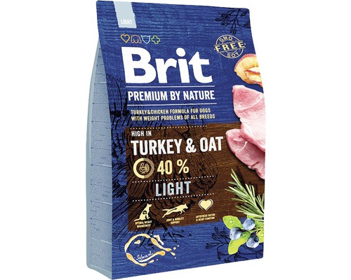 Granule pre psov Brit Premium by Nature Light 3 kg