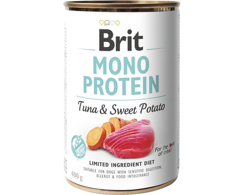Konzerva pre psov Brit Mono Protein Tuna & Sweet Potato 400 g-0