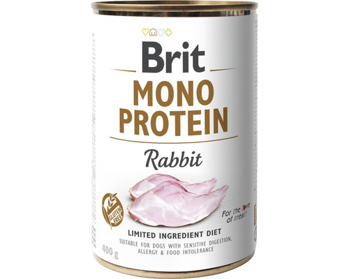 Konzerva pre psov Brit Mono Protein Rabbit 400 g