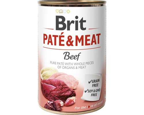 Konzerva pre psov Brit Paté & Meat Beef 400 g