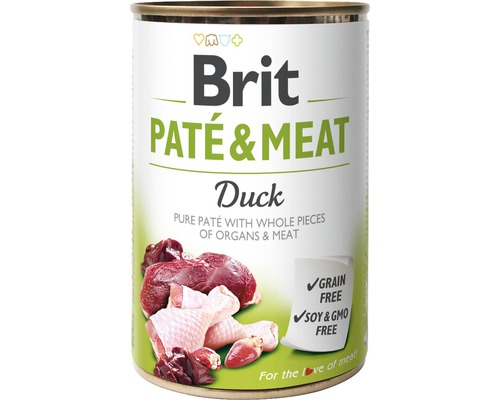 Konzerva pre psov Brit Paté & Meat Duck 400 g-0