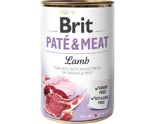 Konzerva pre psov Brit Paté & Meat Lamb 400 g
