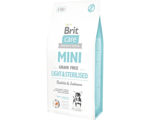 Granule pre psov Brit Care Mini Grain Free Light & Sterilised 7 kg