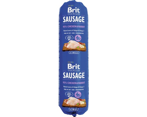 Maškrta pre psov Brit Premium Sausage Chicken & Rabbit 800 g-0