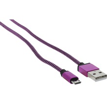 Dátový kábel MICRO USB 2,5m ružová