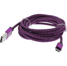 Dátový kábel MICRO USB 2,5m ružová