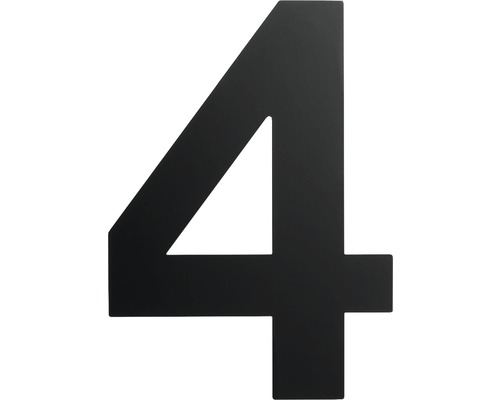 Domové číslo "4" čierne, výška 15 cm