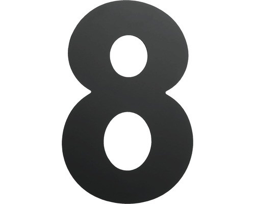 Domové číslo "8" čierne, výška 15 cm