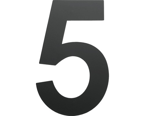 Domové číslo "5" čierne, výška 15 cm
